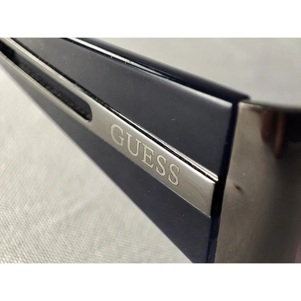 Guess GU 6581 GUN-35A Gunmetal Blue Navigator‎ Sunglasses Grey Gradient 65mm